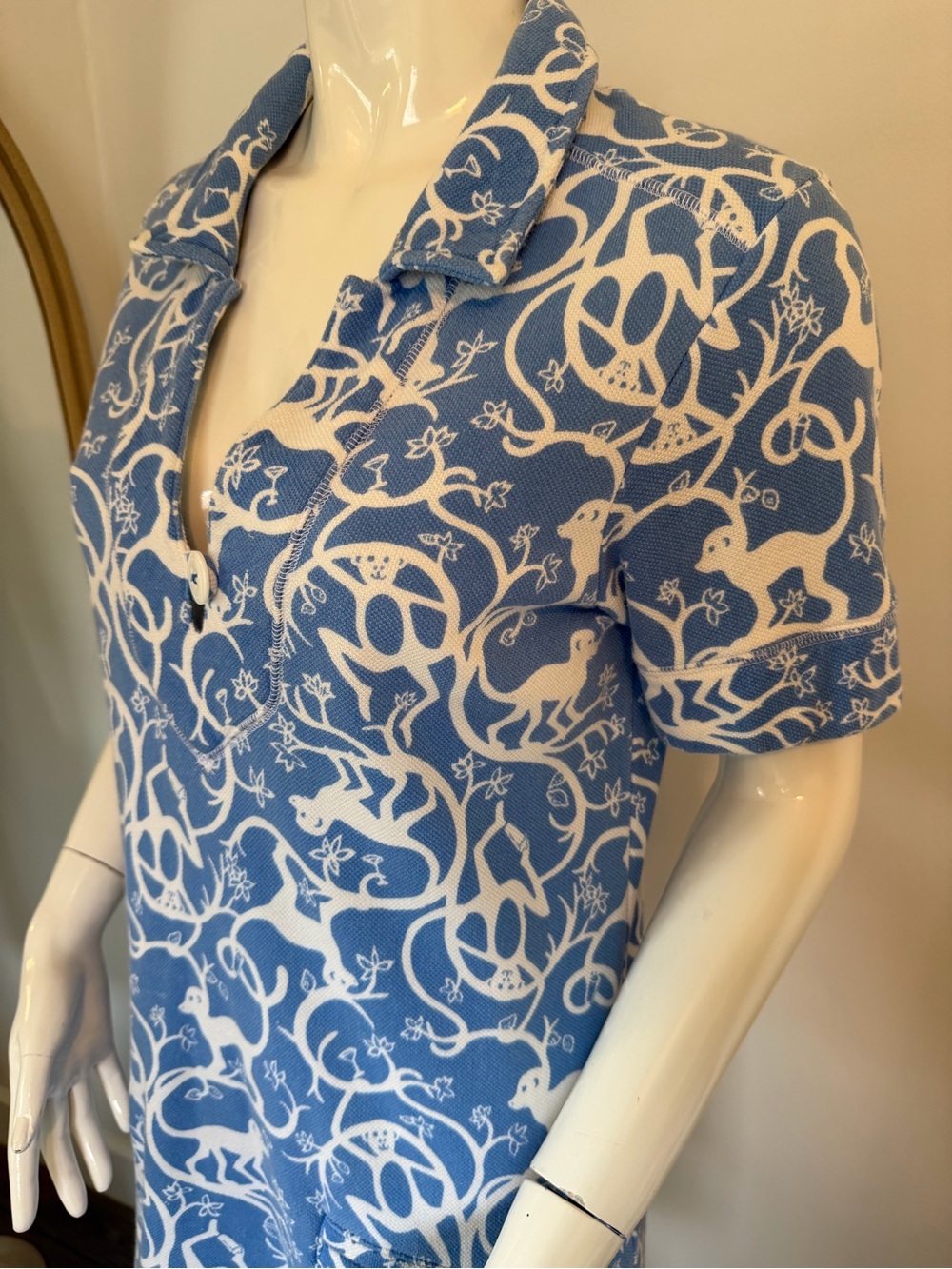 Lilly Pulitzer Dress - Medium - White Monkeys On Blue - Picture 3 of 8